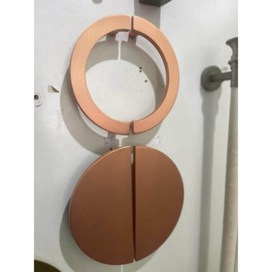 חצי עיגול רוז גולד פתוח קוטר 15