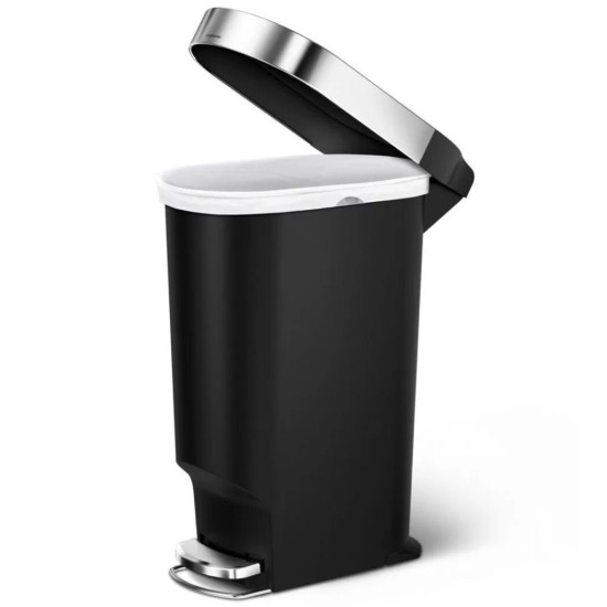 פח צר פלסטיק שחור 40 ליטר 