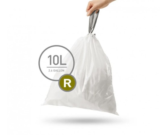 20 שקיות מסוג R לפח 10 ל'