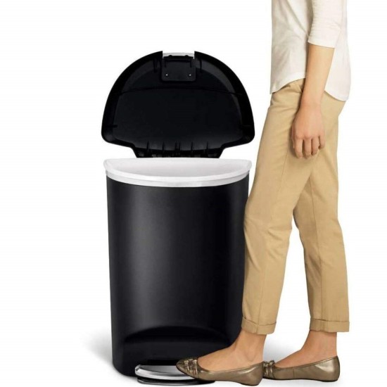 פח דוושה חצי עגול שחור 50 ל'