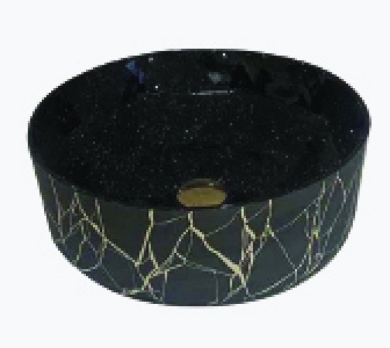 עגול שחור מעוצב 40 על 40 על 14=