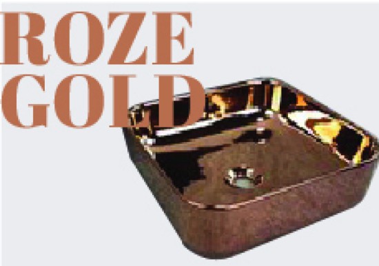 מרובע רוז גולד 39 על 39 על 13.5