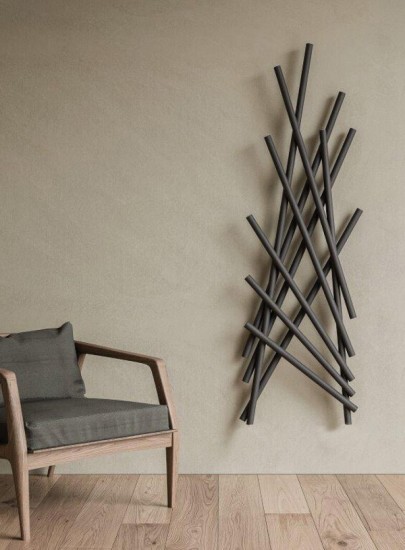 מייבש מגבות איטלקי שנחאי גרפיט 400 וואט בעיצוב מדהים 