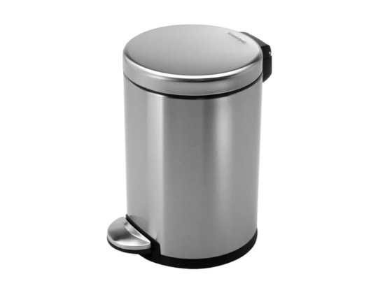 פח דוושה עגול נירוסטה 4.5 ל'