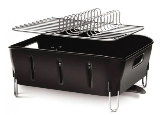 מתקן לייבוש כלים קומפקט שחור 37 על 33 גובה 17