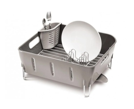 מתקן לייבוש כלים קומפקט אפור 37 על 33 גובה 17