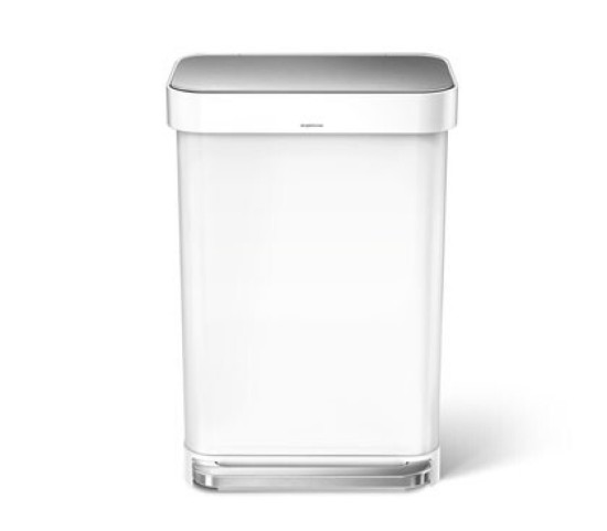 פח לבן דוושה 55 ליטר 