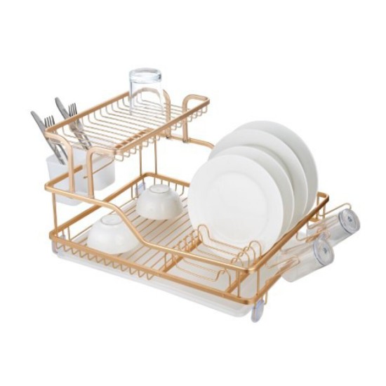 מייבש צלחות זהב 2 קומות