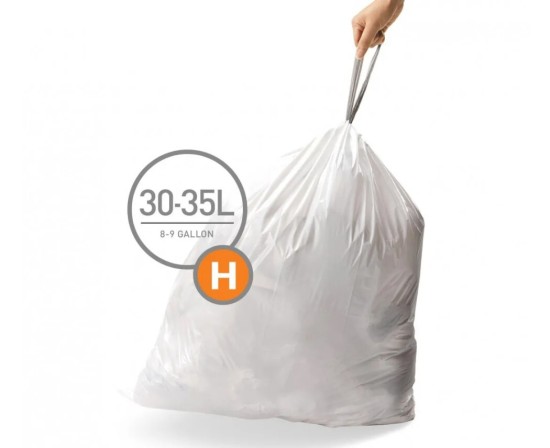 20 שקיות מסוג H לפח 30-35 ל'