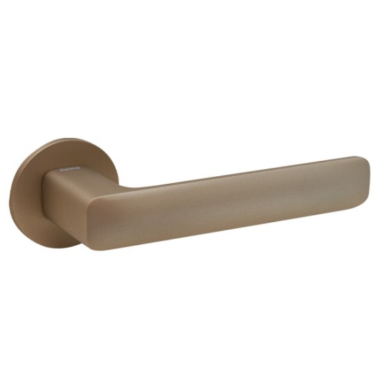 זוג ידיות זהב מט דומי מרובע גימור מעוגל מפתח