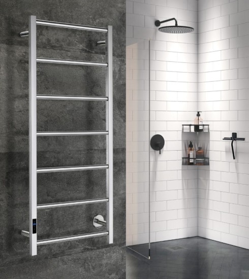 מייבש מגבות אדר פלוס טיימר כרום שבדי 5 שנים אחריות 121 על 50 