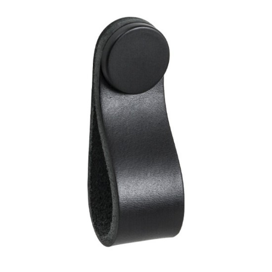 כפתור עור ד שחור 