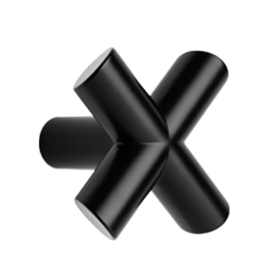 כפתור איקס שחור ד 