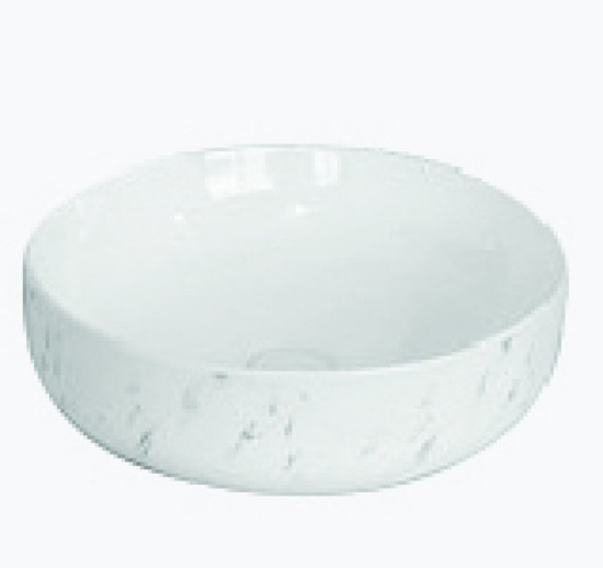 עגול קררה לבן 41 על 41 על 13.5 