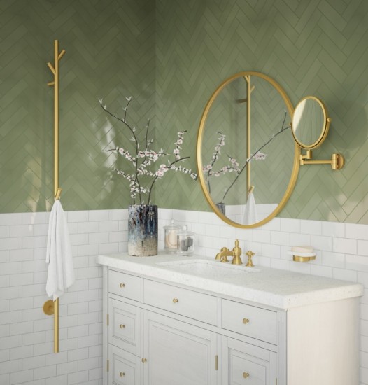 מייבש מגבות ענף שבדי 5 שנים אחריות זהב מט מוברש 90 סמ 