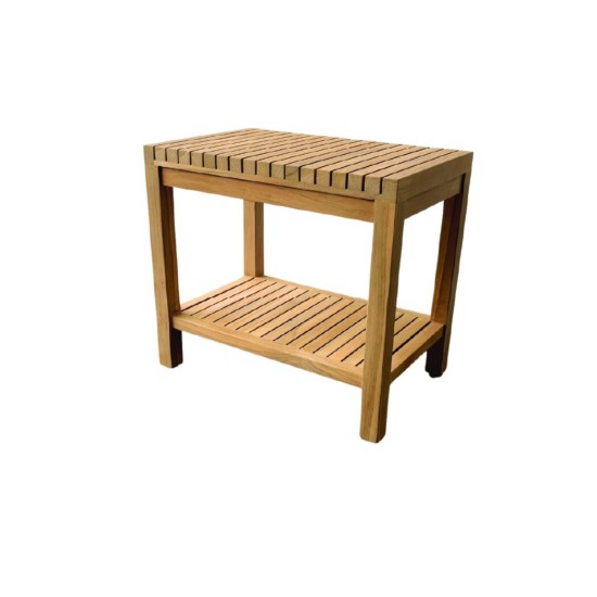 כסא עץ לאמבטיה עמיד למים 50 על 32גובה 45 