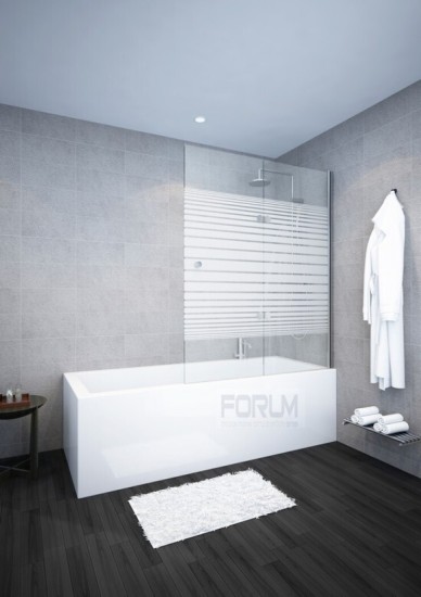 אמבטיון 6 ממ מחוסם הרמוניקה פסים גובה 140 רוחב 90 עד 100 ניקל