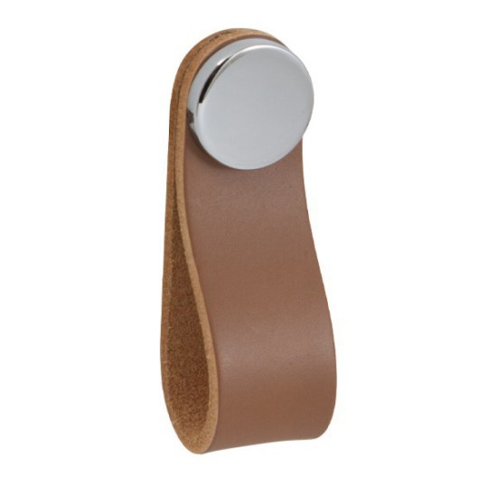 כפתור עור ד קאמל 